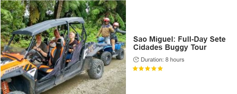 Button to Buy a GET YOUR GUIDE Full-Day Sete Cidades Buggy Tour from Sao Miguel in The Azores, Portugal