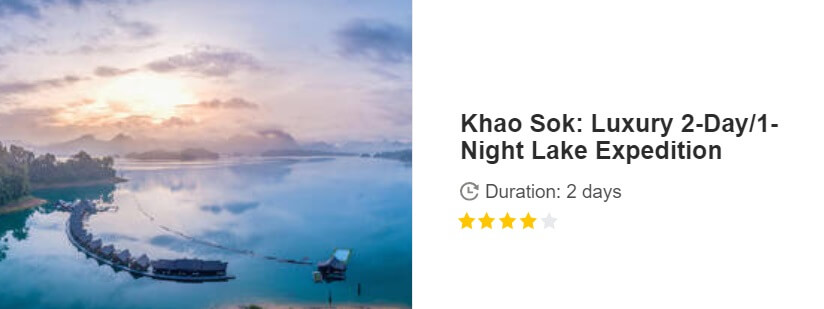 Button for Get your guide tour - Khao Sok: Luxury 2-Day/1-Night Lake Expedition