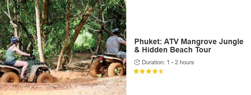 Button for Get your guide tour - Phuket: ATV Mangrove Jungle & Hidden Beach Tour
