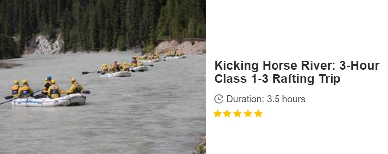 Button for Get your guide tour - Kicking Horse River: 3-Hour Class 1-3 Rafting Trip, Canada