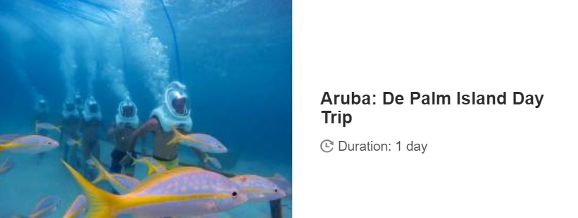 Button for Get your guide tour - Aruba: De Palm Island Day Trip