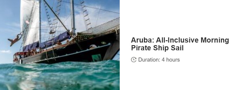 Button for Get your guide tour - Aruba: All-Inclusive Morning Pirate Ship Sail