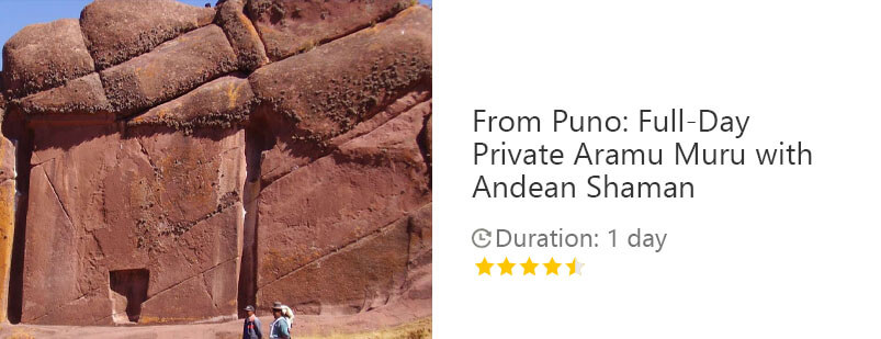 Button for Get your guide tour - From Puno: Full-Day Private Aramu Muru w/ Andean Shaman