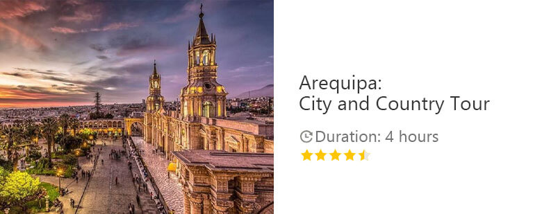 Button for Get your guide tour - Arequipa: City and Country Tour