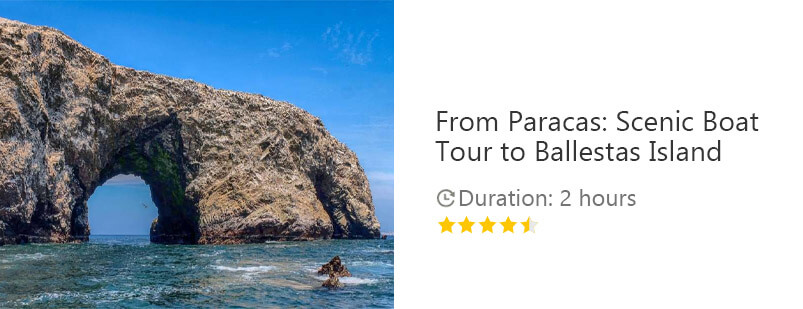 Button for Get your guide tour - From Paracas: Scenic Boat Tour to Ballestas Island