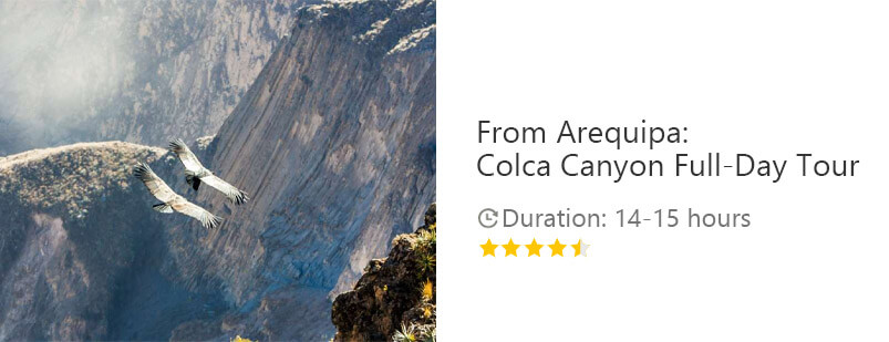 Button for Get your guide tour - From Arequipa: Colca Canyon Full-Day Tour
