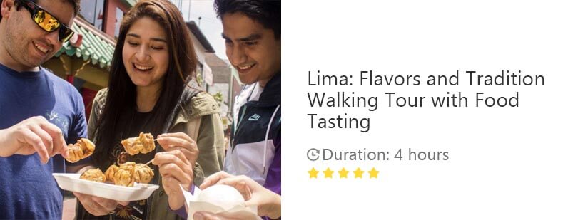 Button for Get your guide food tour - Lima: Flavors and Tradition Walking Tour with Food Tasting