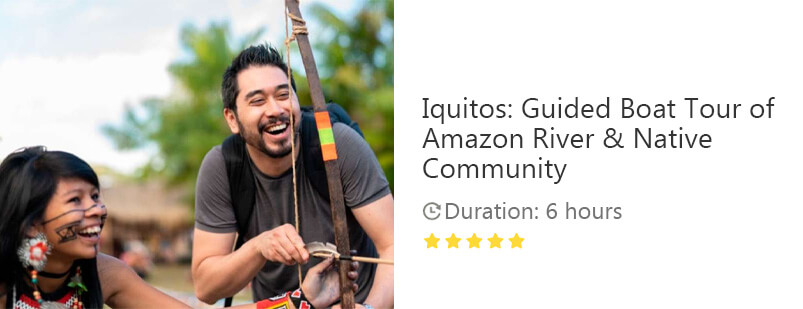 Button for Get your guide tour - Iquitos: Guided Boat Tour of Amazon River & Native Community