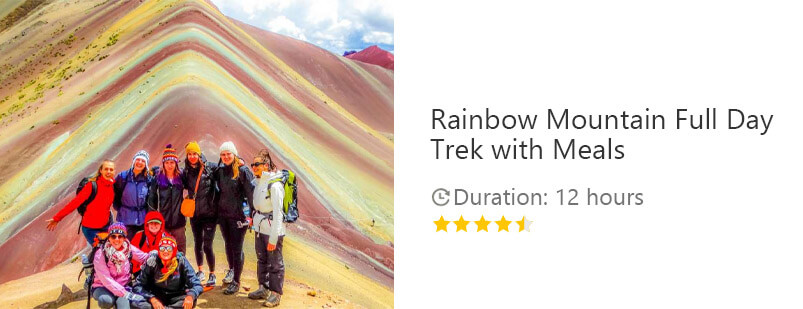 Button for Get your guide tour - Rainbow Mountain Full Day Trek with Meals