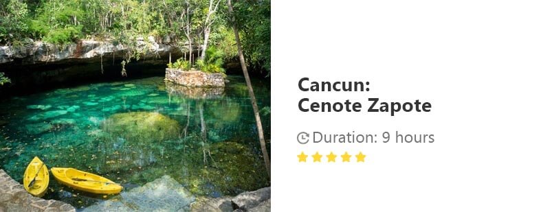 Button for Viator tour - Cenote Zapote