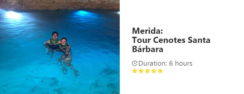 Button for Viator tour - MERIDA: Tour Cenotes Santa Bárbara
