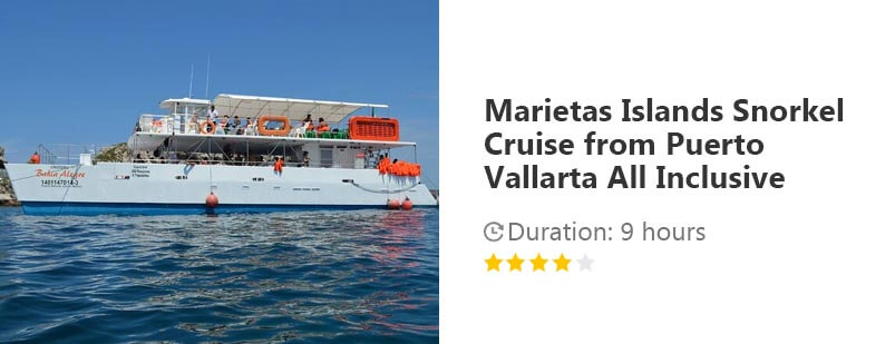 Button for Viator tour - Marietas Islands Snorkel Cruise from Puerto Vallarta All Inclusive