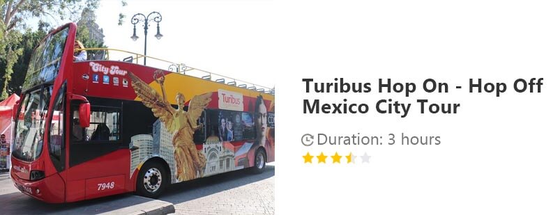 Button for Viator tour - Turibus Hop On - Hop Off Mexico City Tour