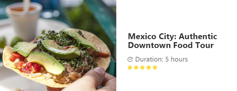 Button for Get your guide tour - Mexico City: Authentic Downtown Food Tour